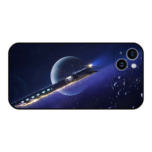 Honkai Star Rail Phone Case: dark navy blue, black space/science-fiction scene, science-fiction digital illustration style