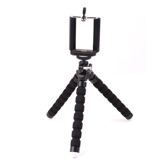 Octopus Phone Stand: Adjustable, Portable Holder: black, dark gray flexible mini tripod with phone holder, minimal functional