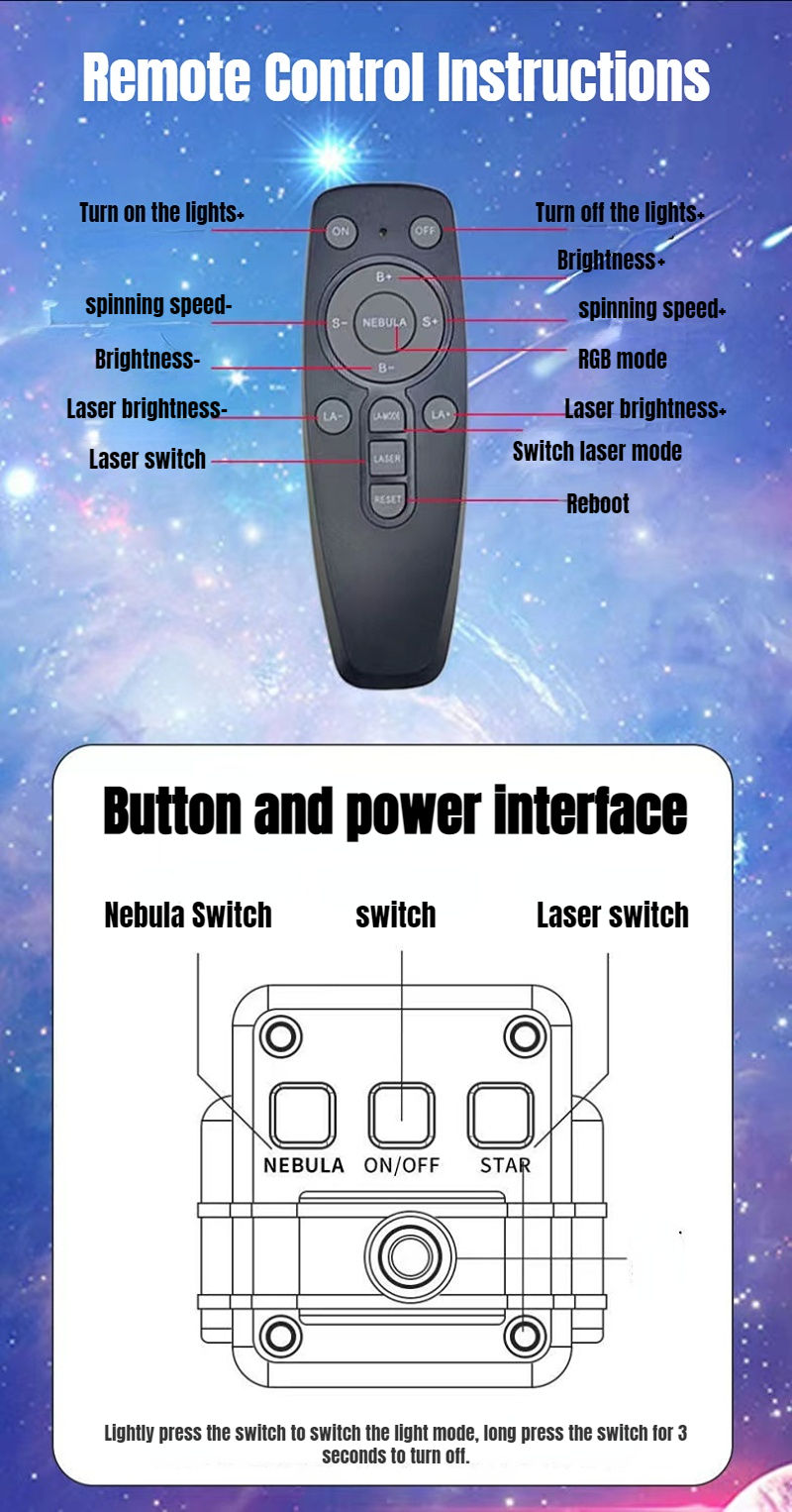 LED Galaxy Projector Lights for Kids