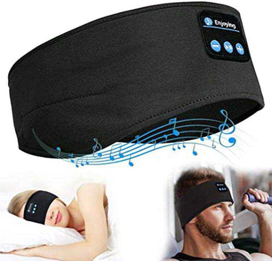 Comfortable Headband Sleep Headphones with Speakers: black, blue wireless headband headphones, minimal style