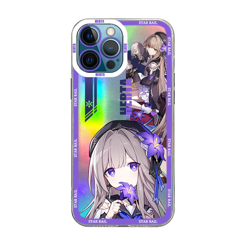 Holographic Herta Honkai Star Rail iPhone Case Cute Star Rail OnePlus Huawei Xiaomi Oppo Case (6)