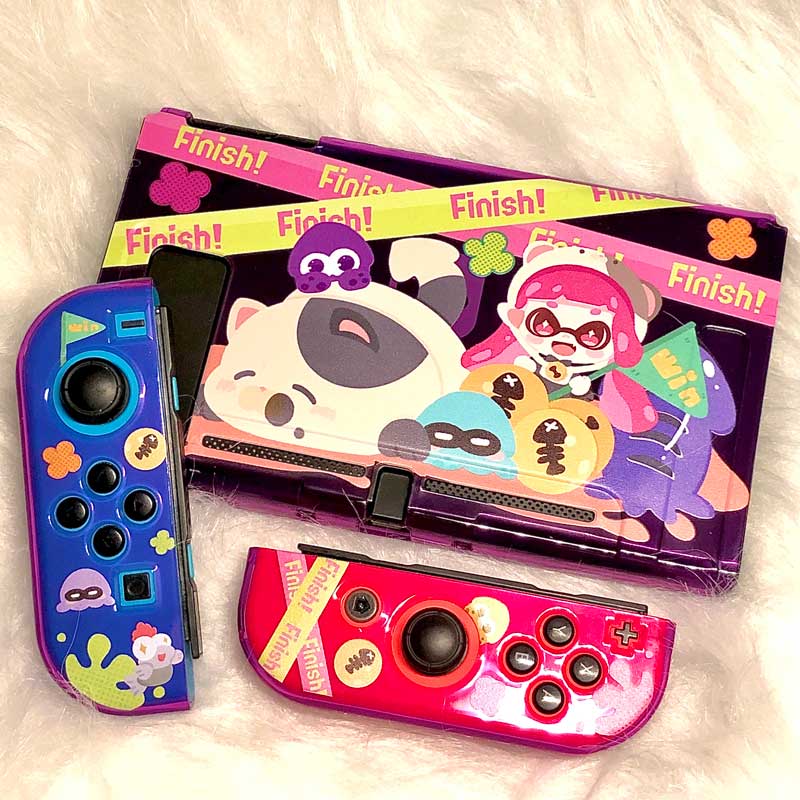 Splatoon-themed Switch OLED Case with Joy-Con Covers