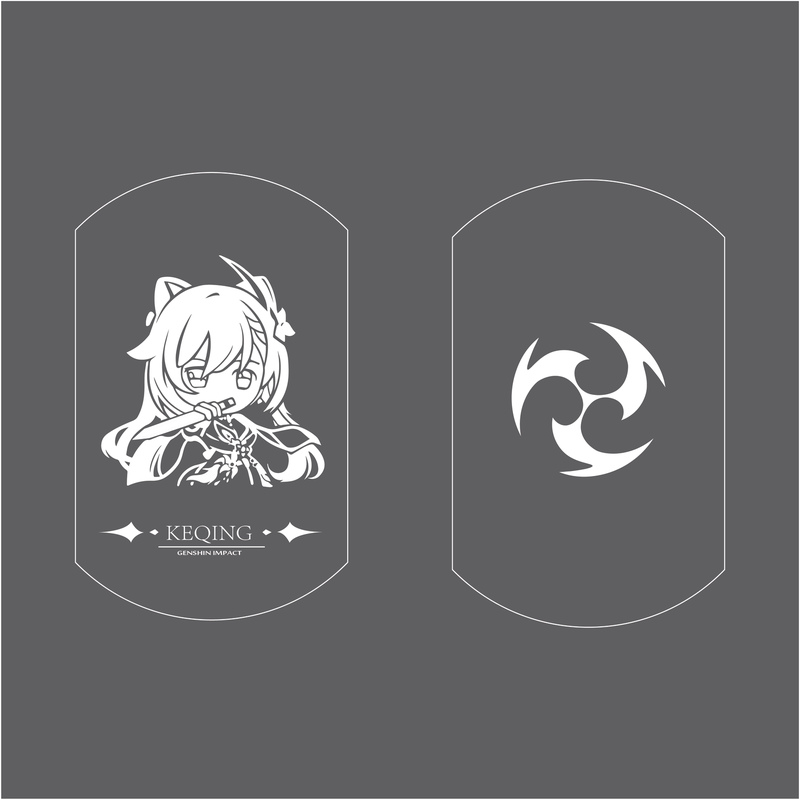 Keqing Genshin Impact Necklace Genshin Keychain Metal Pendant Necklace