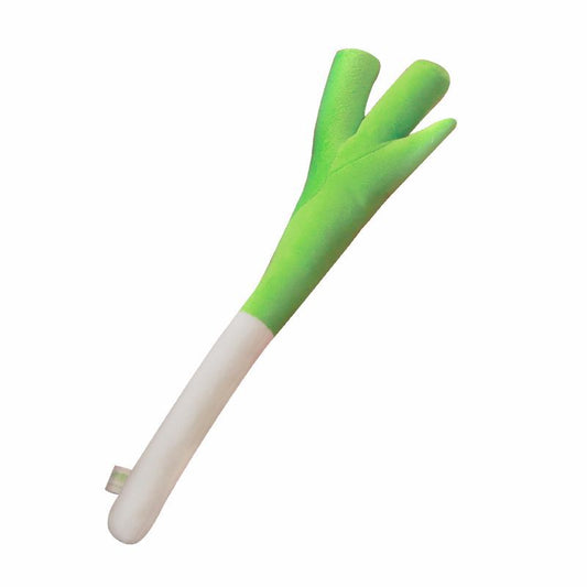 Miku Leek Plush: Iconic, Cuddly, Durable: bright green, white green onion/scallion, cartoon style