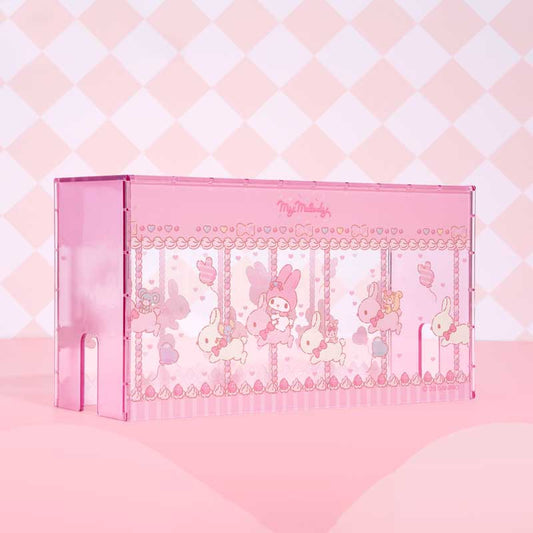 Official Melody Switch OLED Dust Cover: Protection & Display: transparent pink, pink My Melody and rabbit characters, kawaii