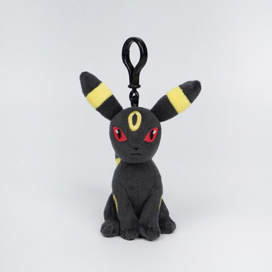 Official Umbreon Plush Keychain: Portable Cuteness: black, yellow Umbreon character, cartoon character plush style