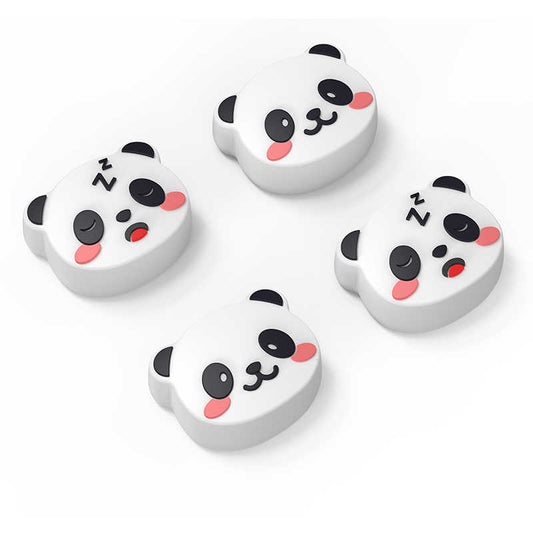 Panda Switch Thumb Grips for Switch: white, black panda, kawaii cartoon style