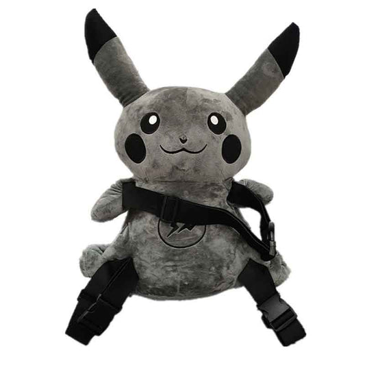 Cute Snowboard Protective Gear with Waterproof Upgrade: gray, black Pikachu character, cartoon kawaii style