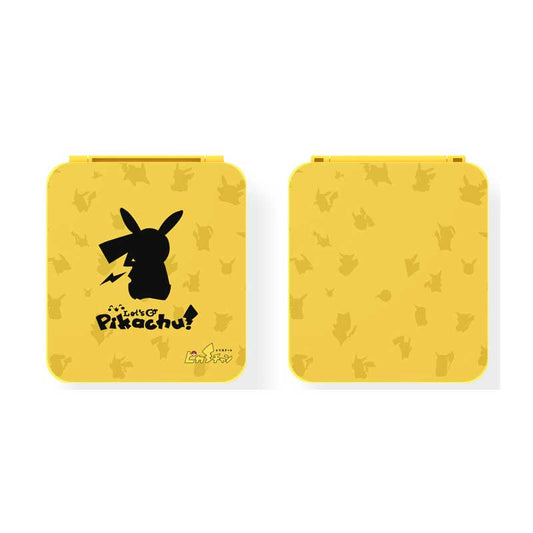 Cute Switch Game Case with 12 Slots: yellow, black Pikachu (Pokémon), cartoon style