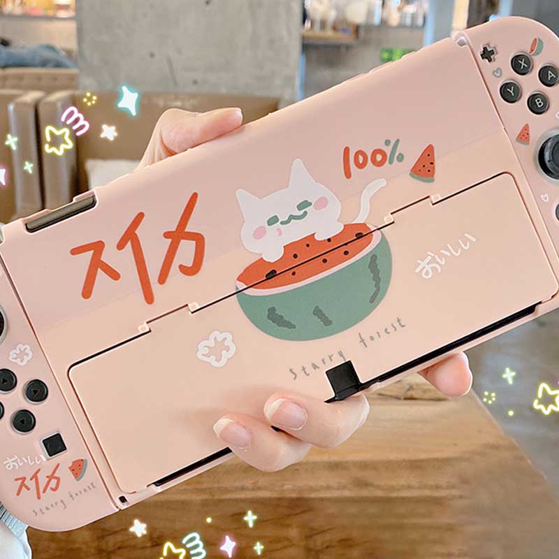 Pink Nintendo Switch Cover Case Soft Silicone Switch OLED Covers (1)