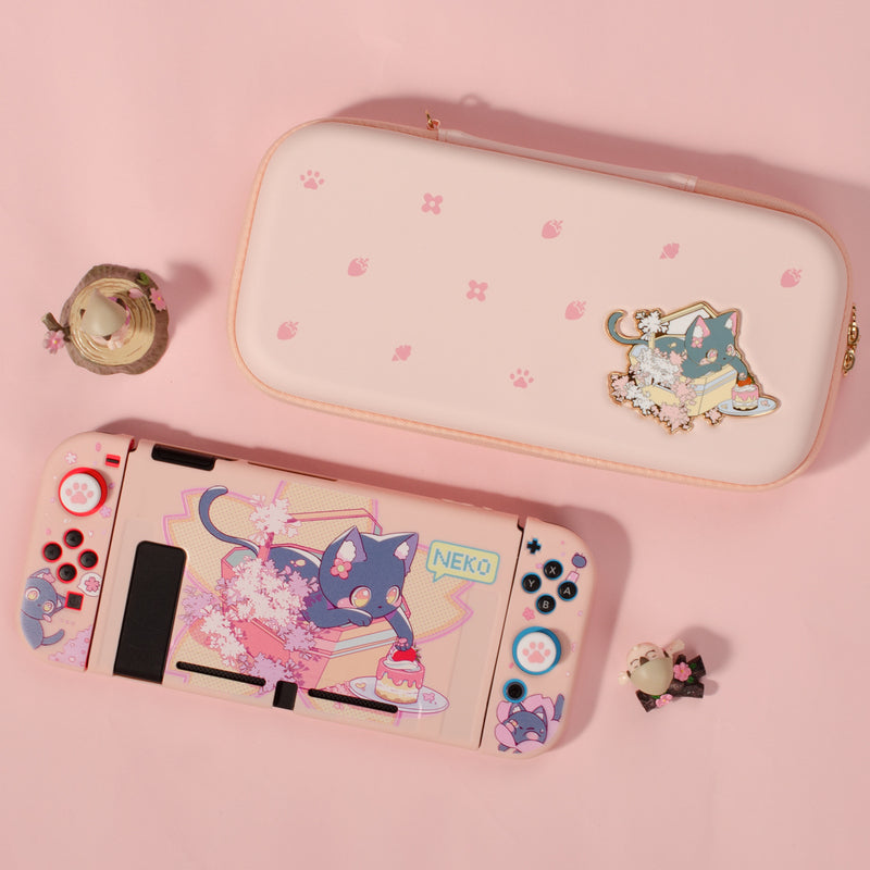 Pastel Pink Switch Carrying Case with Dual Protection