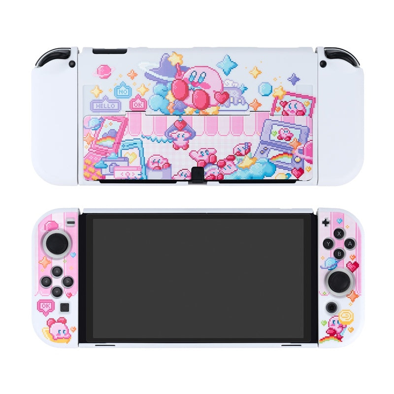 Pixelated Kirby Switch OLED Cover Kawaii Kirby Switch Cases (5)