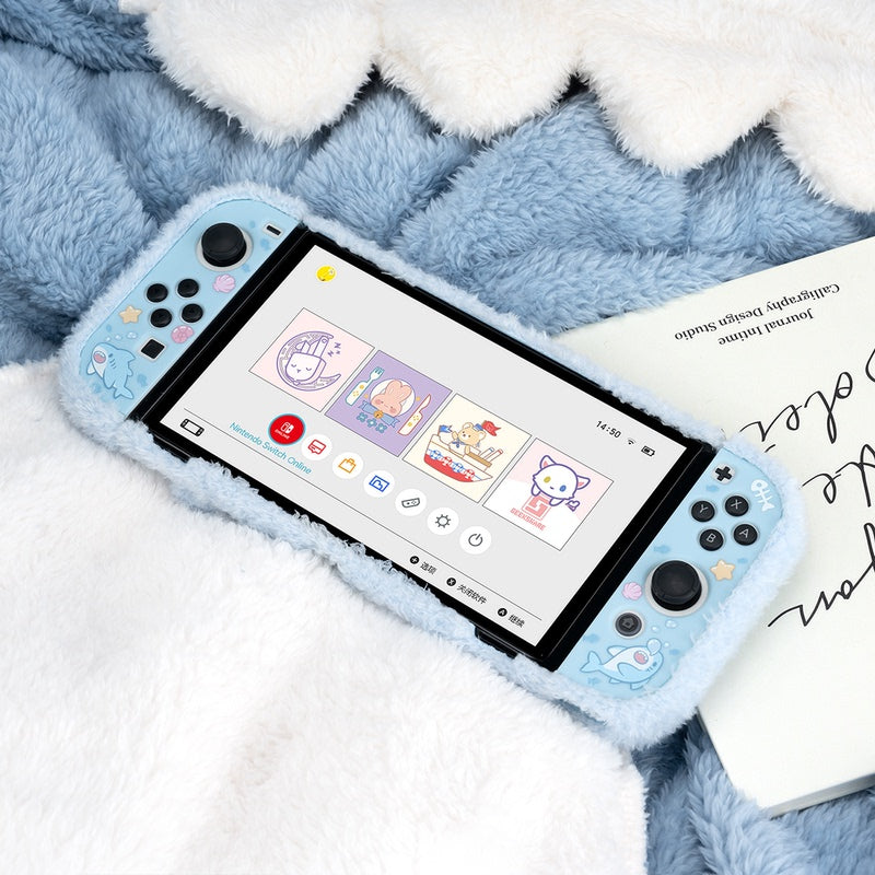 Plush Shark Switch OLED Case Cover
