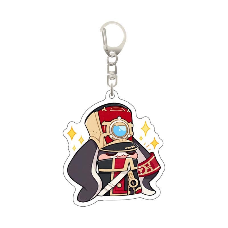Pom-Pom Keychains Honkai Star Rail Acrylic Charm Cute PomPom Merch (17)