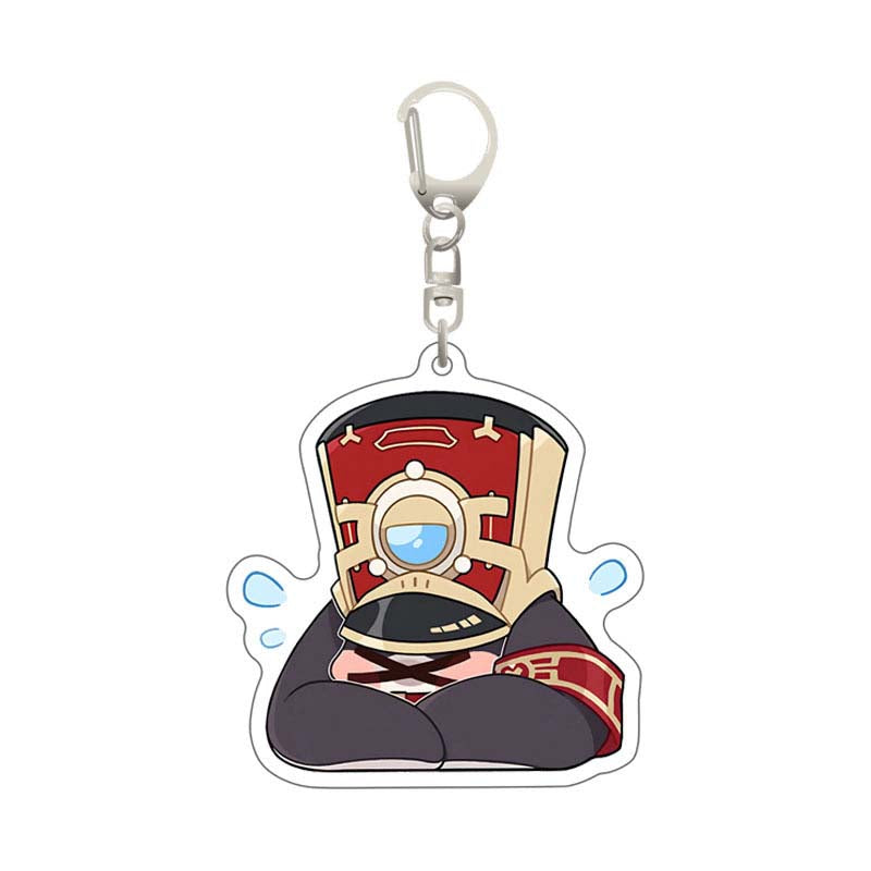 Pom-Pom Keychains Honkai Star Rail Acrylic Charm Cute PomPom Merch (9)