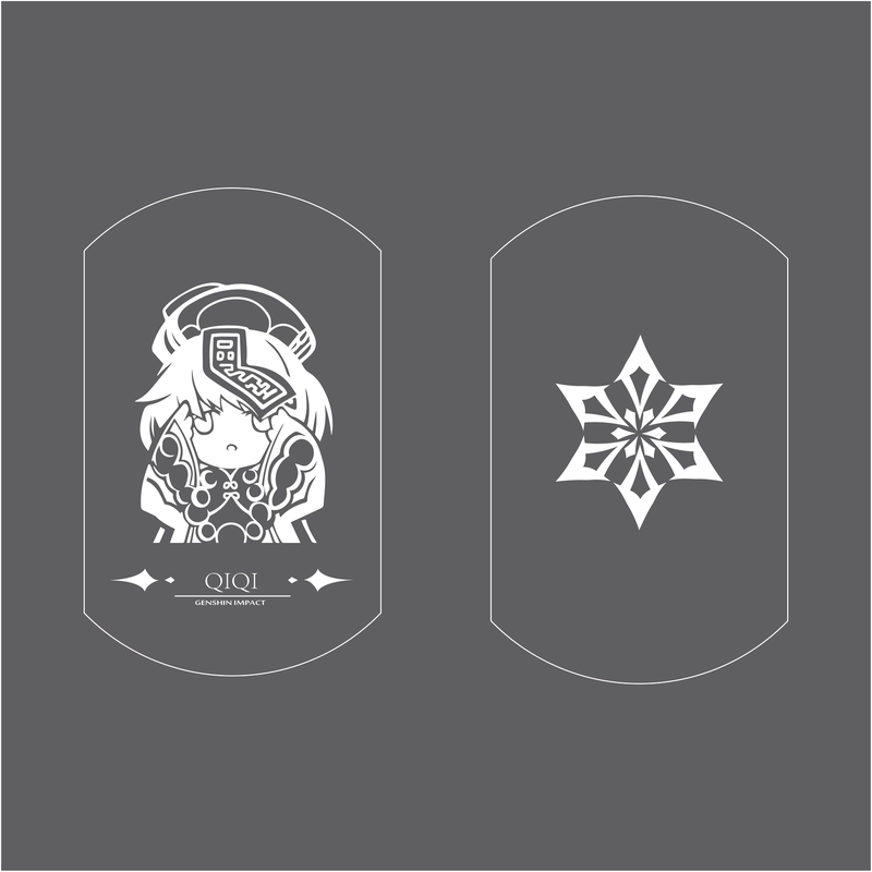 Qiqi Genshin Impact Necklace Genshin Keychain Metal Pendant Necklace