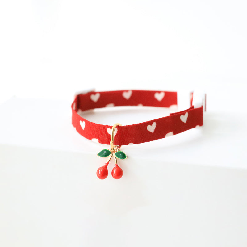 Red Pet Collars Breakaway Cat Collars Quick Release Safety Buckle Dog Collar (7)