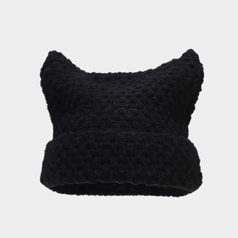 Striped Knitted Beanie for Adults