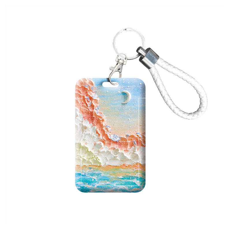 Sky ID Badge Holder Cute Student Card Holders Name Badge Holder Pastel Accessories (17)