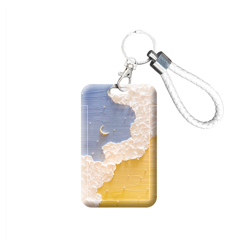 Sky ID Badge Holder Cute Student Card Holders Name Badge Holder Pastel Accessories (3)