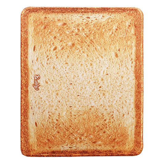 Toast Mouse Pad - Creative, Compact, Fun: light beige, golden brown toast, realistic novelty food design style