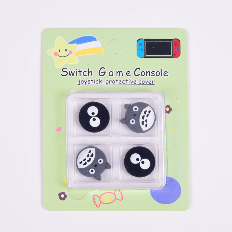 Totoro Switch Thumb Grips Cute No-Face Soot Sprites OLED Joystick Caps Totoro Gifts (4)