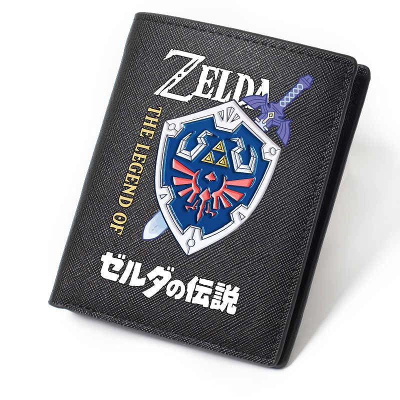 Zelda Wallet Hylian Shield Billfold money holder Zelda Gifts Black Wallet (3)