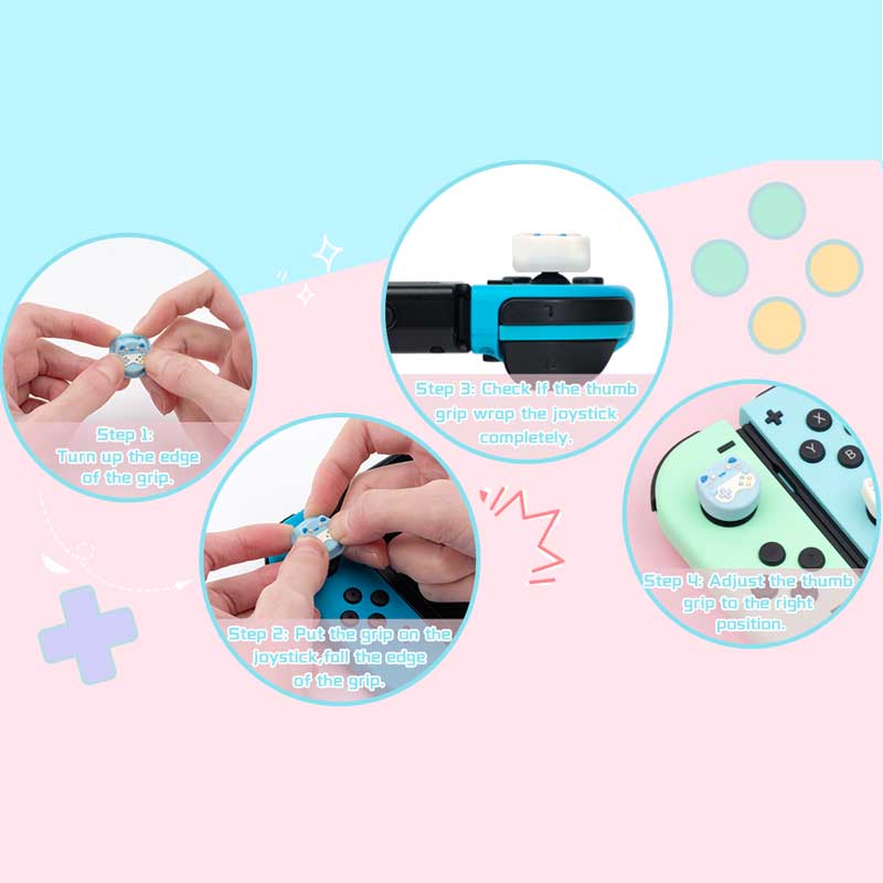 Kawaii Animal Design Switch Thumb Grips